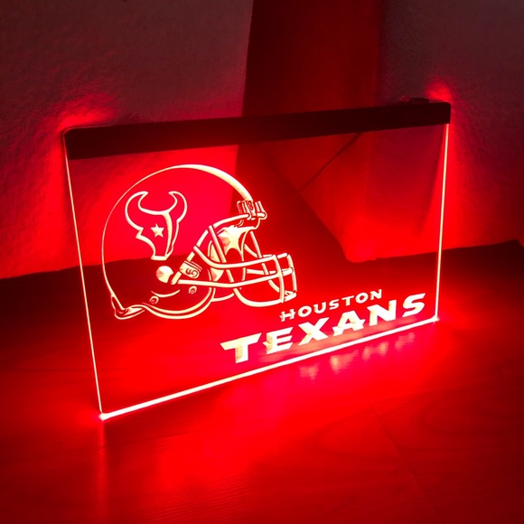HOUSTON TEXANS LED NEON LIGHT SIGN 8x12 - Picture 3 of 3